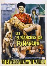 Miniature d'affiche belge de 'Les 13 fiancées de Fu Manchu'