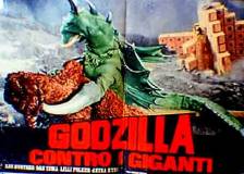 Miniature d'affiche italienne de 'Godzilla contre Gigan'