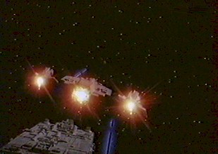 The pirate's spaceship separates into three parts - The Ice Pirates