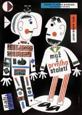 Miniature d'affiche tchèque de 'L'homme du premier siècle'