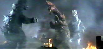 Godzilla affronte Titanosaurus et Mechagodzilla - Mechagodzilla contre-attaque (Mekagojira no gyakushu)