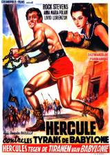 Miniature d'affiche belge de 'Hercule contre les tyrans de Babylone'