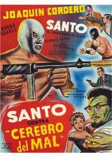 Miniature d'affiche mexicaine de 'Santo contre l'esprit du Mal'